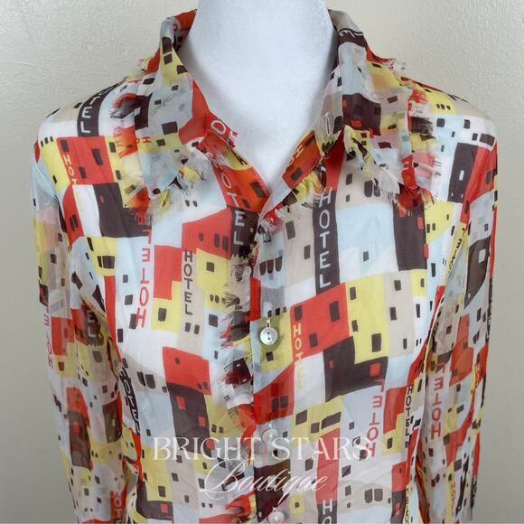 Rare Vintage Designer Hotel Silk Blouse ASO Phoebe Buffay Friends Anya Buffy ALT - Picture 7 of 14